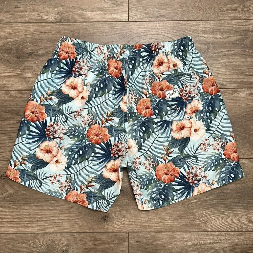 Franks Australia 5.5” Maui Sky Floral Print Swim Trunks Size XL‎